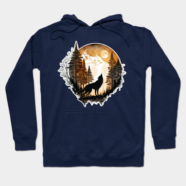 Howling Wolf Hoodie by Zoo state of mind